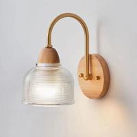 MizuGlow Japandi Wandlamp - Houten & Glazen Wandverlichting