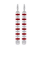 David Morris boucles d'oreilles en or blanc 18ct pavées de diamants - Argent