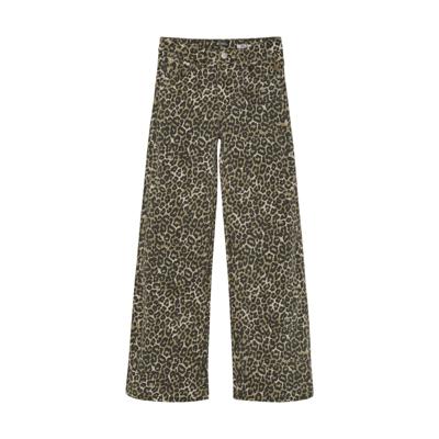 Indian Blue Jeans Winter broek meisjes - zand - wide fit/luipaard