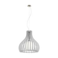 EGLO Tindori - Hanglamp - 1 Lichts - Nikkel-Mat - Wit