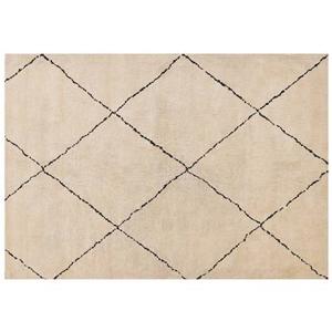 Beliani-MUTKI -Shaggy vloerkleed-Beige-160 x 230 cm-Polyester