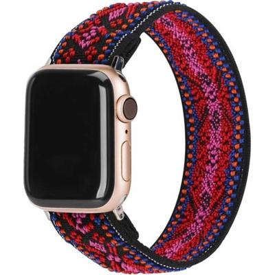 Apple Watch Nylon Geweven Band - Bohemian Rood - 44, 45, 46 & 49mm - ML Apple Watch Nylon Geweven Band - Bohemian Rood - 44, 45, 46 & 49mm - ML