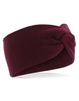 Beechfield CB432 Twist Knit Headband - Burgundy - One Size - thumbnail