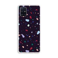 Dark Rounded Terrazzo: Galaxy A51 4G Transparant Hoesje