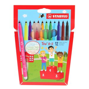Stabilo trio a-z viltstift, 12st.