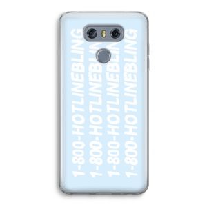 Hotline bling blue: LG G6 Transparant Hoesje