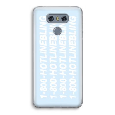Hotline bling blue: LG G6 Transparant Hoesje