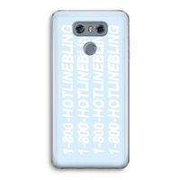 Hotline bling blue: LG G6 Transparant Hoesje