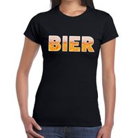 Bier fun t-shirt zwart voor dames 2XL  - - thumbnail