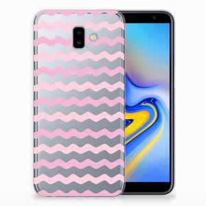 Samsung Galaxy J6 Plus (2018) TPU bumper Waves Roze