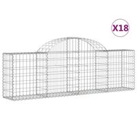 The Living Store Schanskorf Gabion Duurzaam Gegalvaniseerd IJzer - 200x30x60/80cm - Versterkte Haken