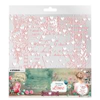 Studio Light • jenine's mindful art acetate sheets sending you love white & soft red