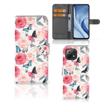 Xiaomi 11 Lite 5G NE | Mi 11 Lite Hoesje Butterfly Roses - thumbnail