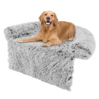 Hondenbed van Pluche Hondendeken Hondenkussen met Wasbare Overtrek Pluche Bed voor Kleine en Middelgrote Honden 120 x 115 Grijs