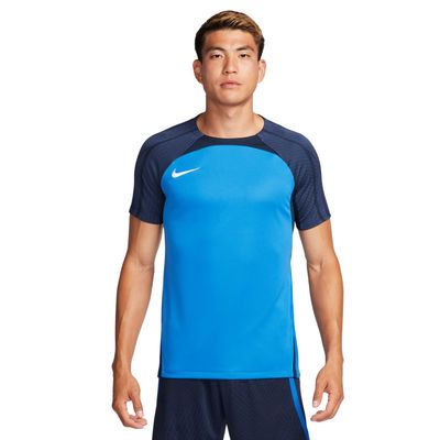 Nike Dri-FIT Strike III Voetbalshirt Blauw Donkerblauw Wit Nike Dri-FIT Strike III Voetbalshirt Blauw Donkerblauw Wit