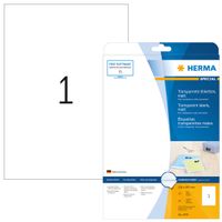 HERMA Etiketten transparant mat A4 210x297 mm folie 25 st. - thumbnail