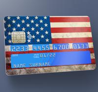 Amerikaanse vlag creditcard zelfklevende sticker