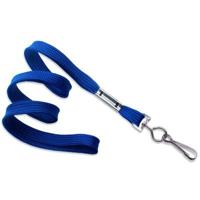 Keycord met metalen haak, br 10mm blauw