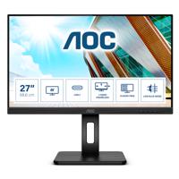 AOC U27P2CA LED-monitor Energielabel G (A - G) 68.6 cm (27 inch) 3840 x 2160 Pixel 16:9 4 ms HDMI, DisplayPort, USB 3.2 Gen 1, Hoofdtelefoonaansluiting, USB-C