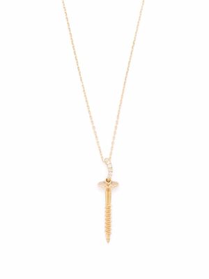 Aurelie Bidermann collier Screw en or 18ct pavé de diamants