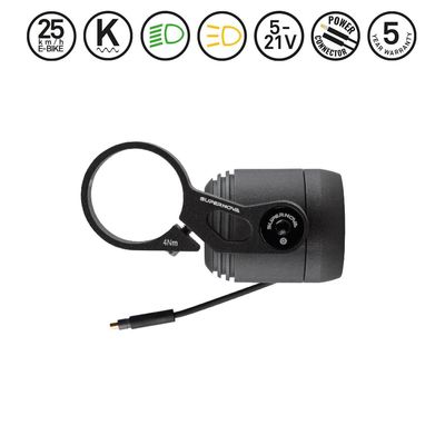 Supernova v521s hbm koplamp voor e-bike 25