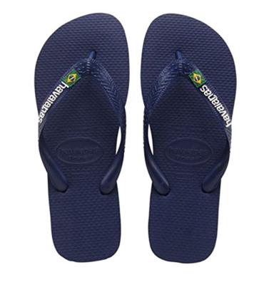 Havaianas - Brasil Logo MARINE BLUE Rubber Unisex