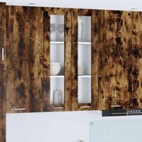 Hangkast met opslag Gerookt eiken 60 x 31 x 100 cm Bewerkt hout