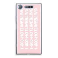 Hotline bling pink: Sony Xperia XZ1 Transparant Hoesje - thumbnail