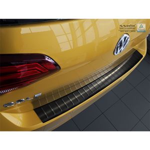 Zwart RVS Bumper beschermer passend voor Volkswagen Golf VII HB 5-deurs 2012-2017 & 2017- 'Ribs' AV245114