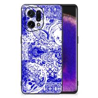 Telefoonhoesje OPPO Find X5 Angel Skull Blauw Telefoonhoesje OPPO Find X5 Angel Skull Blauw