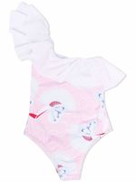 Simonetta maillot de bain à design asymétrique à une épaule - Rose