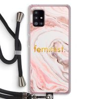 Feminist: Samsung Galaxy A51 5G Transparant Hoesje met koord