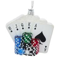 Kurt S. Adler Noble Gems Poker Kaarten & Chips Kersthanger