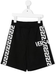 Versace Kids short de sport à logo - Noir