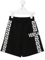 Versace Kids short de sport à logo - Noir