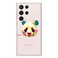 Samsung Galaxy S23 Ultra Telefoonhoesje met Naam Panda Color - thumbnail