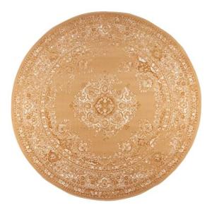 Interieur05 Rond Vintage Vloerkleed Keshan cognac|bruin - 190 cm