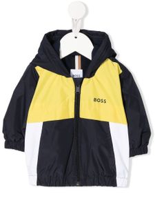 BOSS Kidswear veste colour block à capuche - Bleu