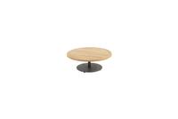 Volta teak salontafel centrale poot antraciet 80 cm dia. H30 cm 4SO - 4so