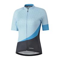 Fietsshirt - Shimano Wielershirt Mizuki - M - Dames - Blauw / Grijs - thumbnail