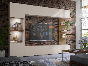 Tv-meubel set LAZARE 3 deuren kasjmier met led