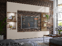 Tv-meubel set LAZARE 3 deuren kasjmier met led