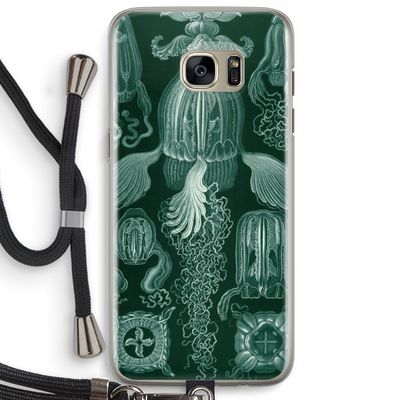 Haeckel Cubomedusae: Samsung Galaxy S7 Edge Transparant Hoesje met koord