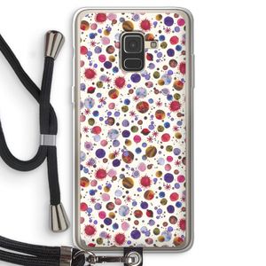 Planets Space: Samsung Galaxy A8 (2018) Transparant Hoesje met koord