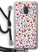 Planets Space: Samsung Galaxy A8 (2018) Transparant Hoesje met koord