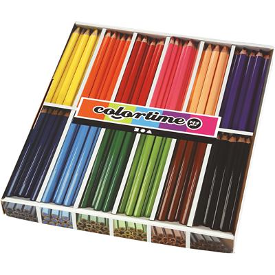 Creativ Company Driehoekige jumbo kleurpotloden - basiskleuren, 144st.