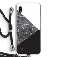 Combinatie marmer: Samsung Galaxy A10 Transparant Hoesje met koord