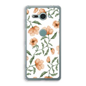 Peachy flowers: Sony Xperia XZ2 Compact Transparant Hoesje