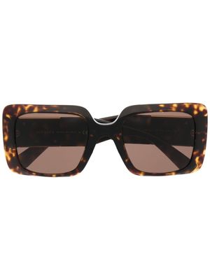 Versace Eyewear lunettes de soleil à monture à effet écaille de tortue - Marron