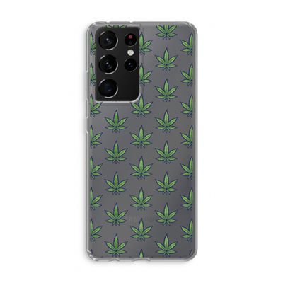 Weed: Samsung Galaxy S21 Ultra Transparant Hoesje